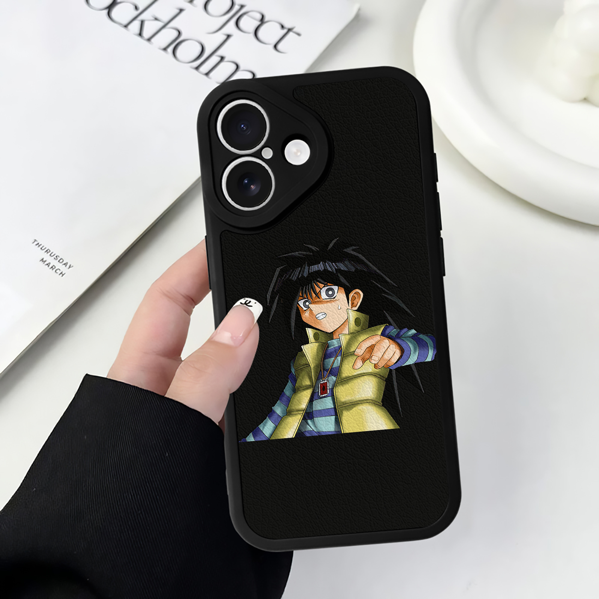遊☆戯☆王 Yu-Gi-Oh! 【iPhone 16シリーズ対応】シリコンスマホケース（レザー調） 材質：シリコン